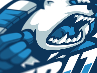 Ice Bear Hockey Mascot Logo bear bold logo branding design esports gaming graphic design hockey hockey logo icebear illustration logos mascot sports logo yeti