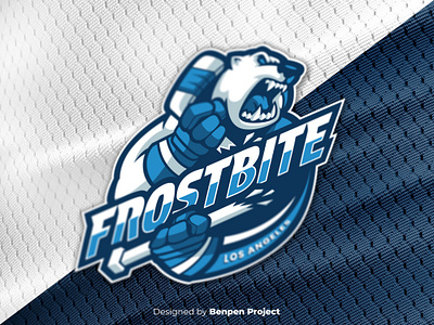 Ice Bear Hockey Mascot Logo club