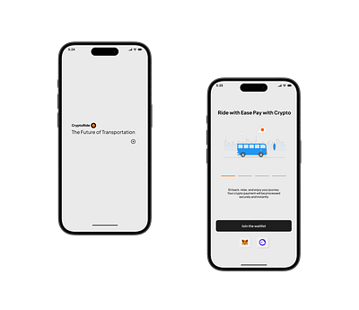 Crypto Based Ride App dribbble