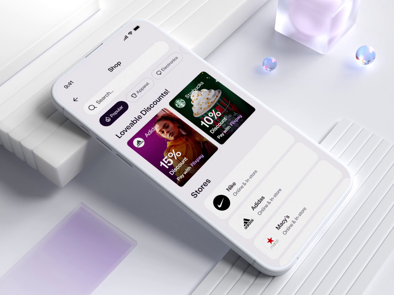 Example of Mobile App Design ( 5 Screens)