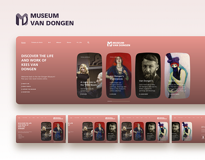 Van Dongen Museum Website Template Proposal. art collections online art museum website brand identity design color palette design designinspiration digital art experience digital innovation in art goldenratio kees van dongen monographic section museumwebsite musée national de monaco uiux user experience design webdesign