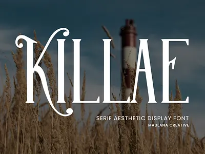 Killae Serif Aesthetic Display Font animation blackletter font branding design font fonts graphic design illustration logo nostalgic serif font ui