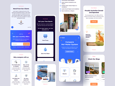 Hot Water Product Landing Page Responsive app clean creative designer creative landing page design hot water product landing page design minimal mobile app mobile design product website responsive responsive design ui uiroll uiux design ux web website design website responsive