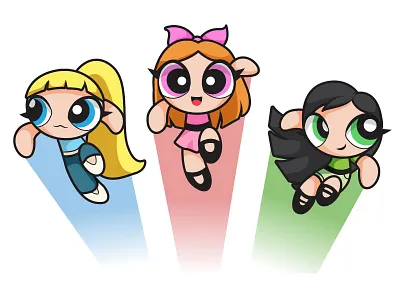 PowerPuff girls design graphic design illustration vector