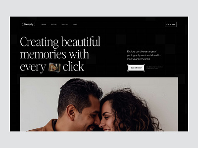 Shutterfly - Design exploration for Photography agency dark darkmode landingpage landingpagedesign modern photograpghystduio photography uidesign webdesign webdesigner webflow website websitedesign