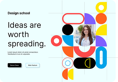 Design School Landing Page ui