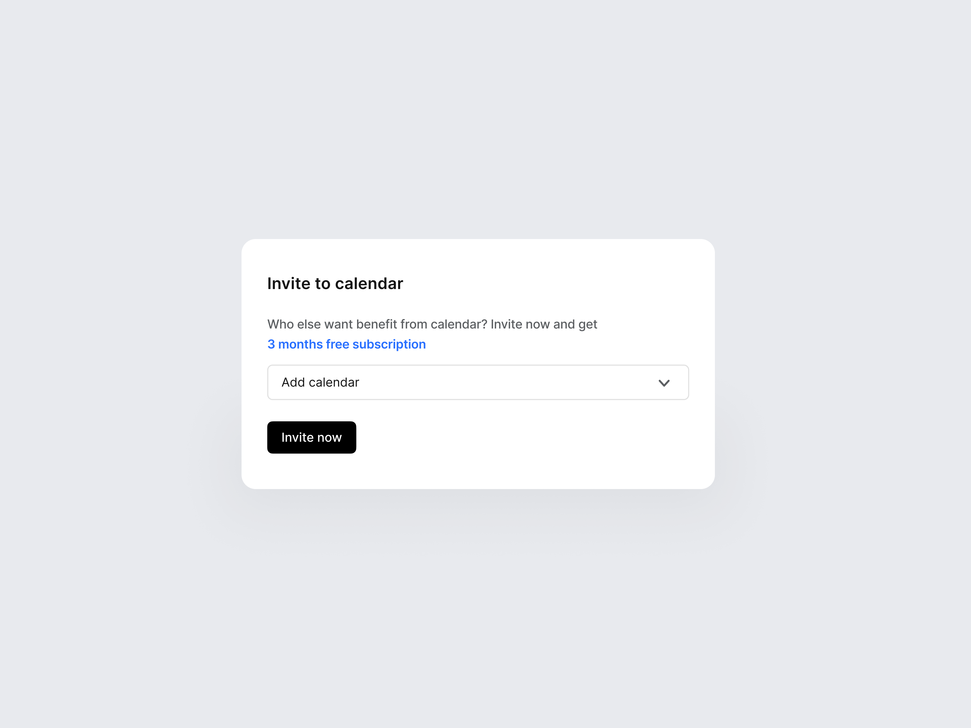 Invite a friend calendar calendar app component component design coupon dashboard dashboard design invite invite modal modal modal design product design product designer refer refer a friend saas ui subscription ui design web app web app design