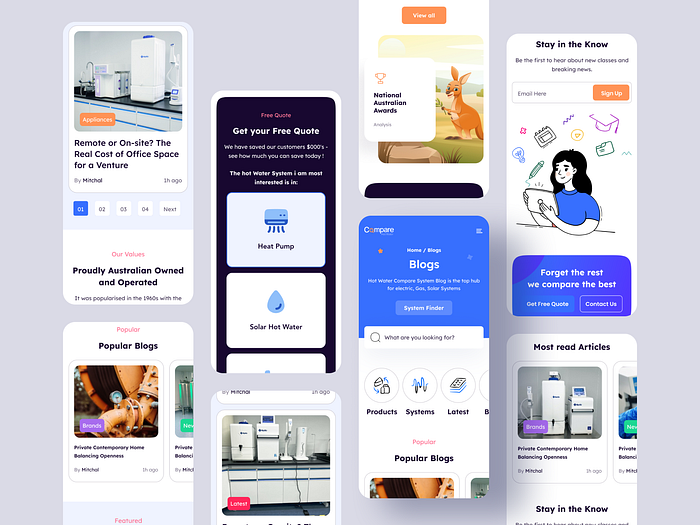Blog UI designs, themes, templates and downloadable graphic elements on ...
