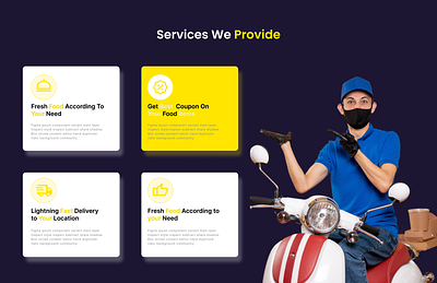 Food Delivery App Landing page-4 ui