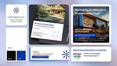 Architectural company brand visual direction branding social media post visual design