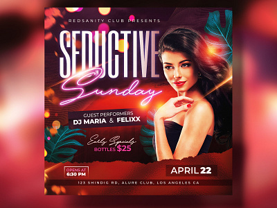 Night Club Flyer Template (PSD) flyer graphic design instagram flyer psd psd flyer redsanity template