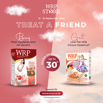 WRP Treat a Friend Campaign branding graphic design