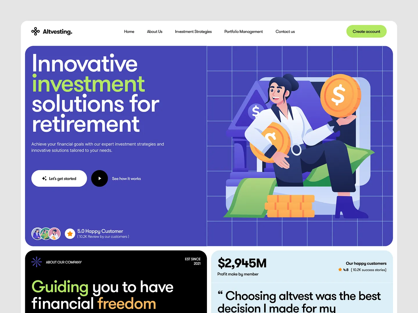 Innovative Finance Website for Retirement Solutions