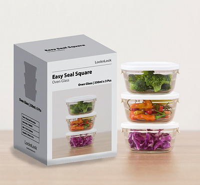 LocknLock Easy Seal Square Packaging branding graphic design packaging