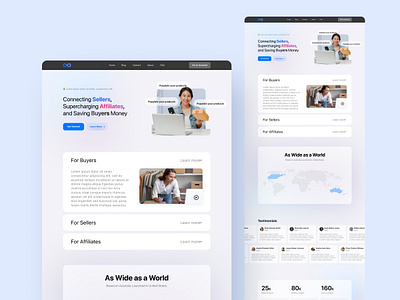 Modern Clean Amazon User Engagement Landing Page amazon aurora design gradients landing page minimal modern ui ux