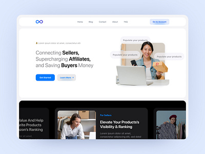 Modern Clean Amazon User Engagement Landing Page amazon design landing page minimal modern ui ux