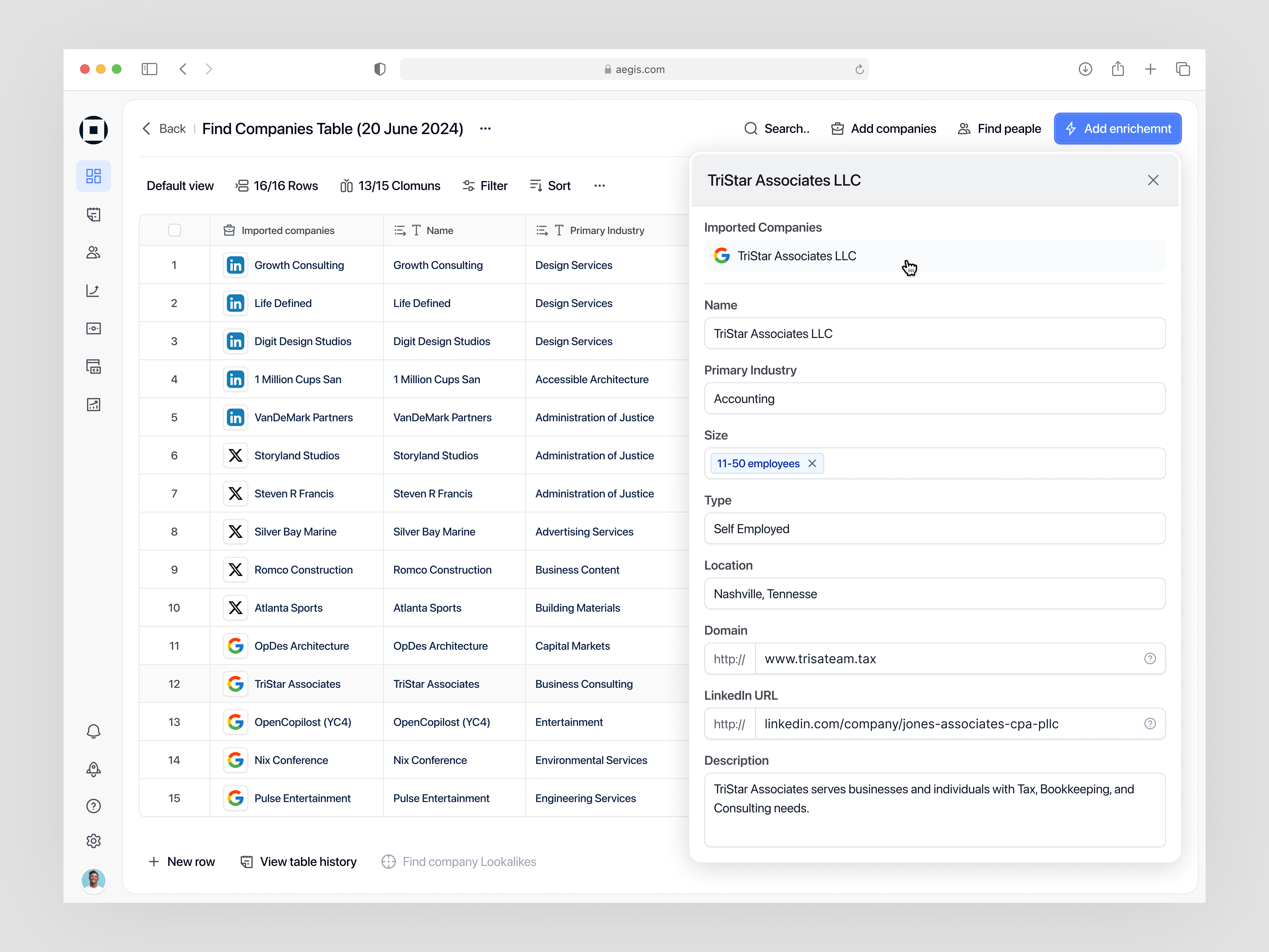 Data Enrichment Dashboard dashboard data enrichment modal popup saas ui ux