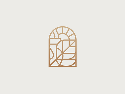Mosaic logo with jug, leaf and sun bathhouse jug leaf logo logotype massage minimalism nature relax spa sun