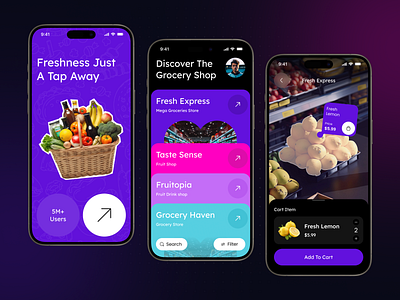 AI-Powered Grocery App app design app ui delivery app food delivery fruit graphic design grocery grocery app grocery delivery app grocery shopping grocery store mobile app mobile app design mobile app ui mobile design mobile ui online grocery ui ux vegetables