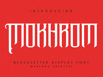 Mokhrom Blackletter Horror Display Font animation branding design font fonts graphic design illustration logo nostalgic