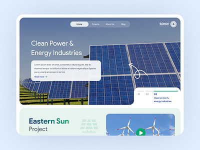 Green Energy Solutions Landing Page clean energy design eco friendly energy industry green energy landing page modern design renewable energy solar power sustainability ui ux web design wind power