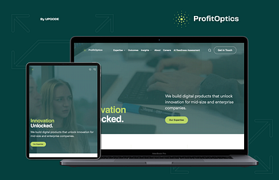 ProfitOptics design professional professional design responsive design responsive website upqode webdesign webflow development