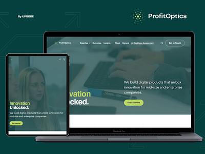 ProfitOptics design professional professional design responsive design responsive website upqode webdesign webflow development