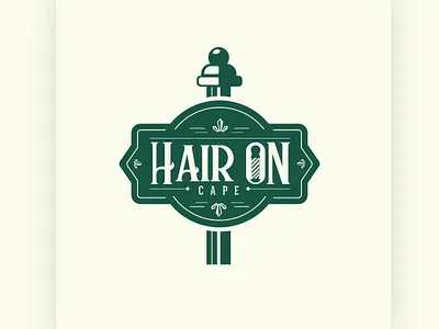 Hair_On_Cape badge logo barbor street logo branding graphic design logo metal pole old city street sign logo salon logo signboards and planks street logo vintage street lanterns wooden