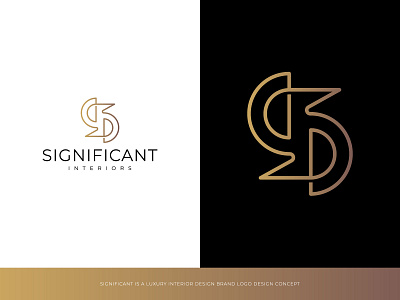 Significant luxury interior design brand logo, Modern, line art best logo designer brand identity branding home decor service logo interior brand logo interior business logo interior service line art line art logo logo logo design logodesigner logos logotype luxury logo minimalist modern monoline logo s logo design signifecant logo