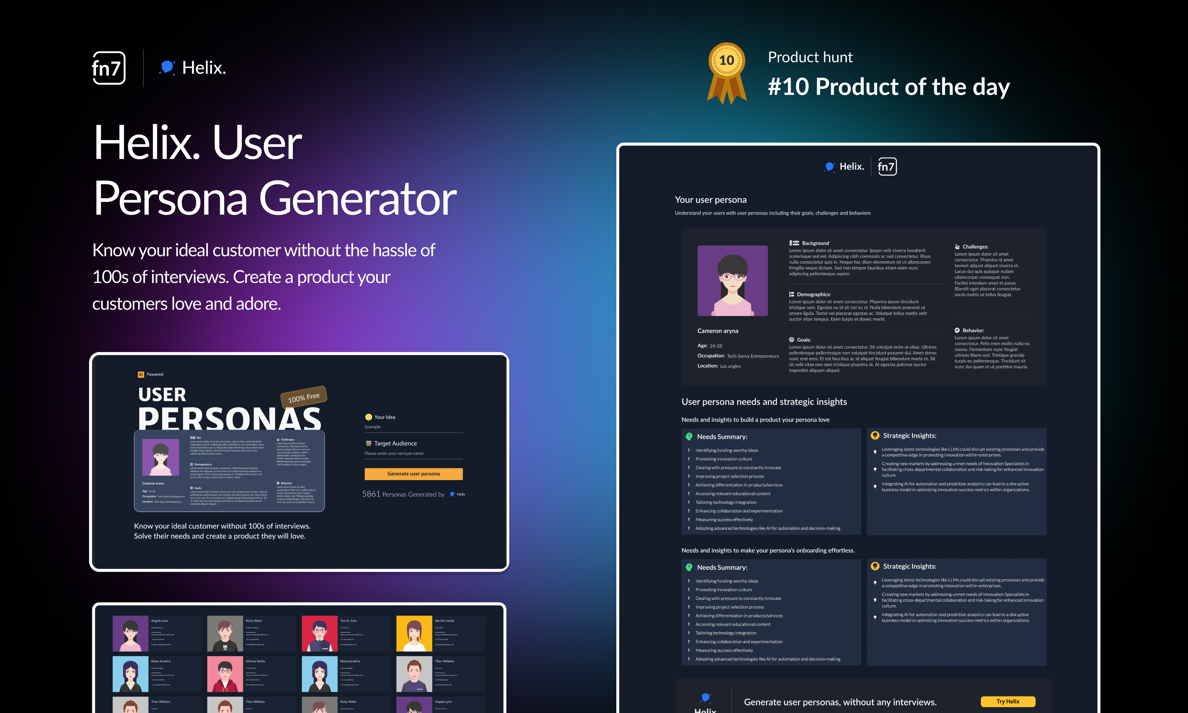 Helix User Persona Generator branding graphic design logo ui user persona