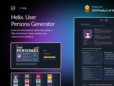 Helix User Persona Generator branding graphic design logo ui user persona