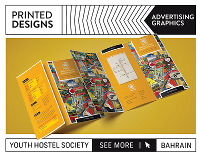 Youth Hostel Society brochure design flyer graphic design rollup ui