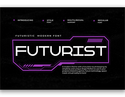 Futurist - Modern Futuristic Font branding design font handwritten illustration italic logotype script typeface ui