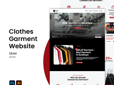 Clothes Garment Website Design & Management branding design graphic design landingpage redesign ui ux website