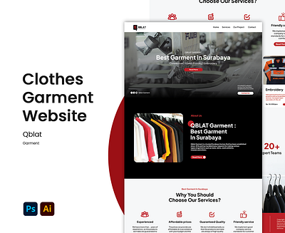 Clothes Garment Website Design & Management branding design graphic design landingpage redesign ui ux website