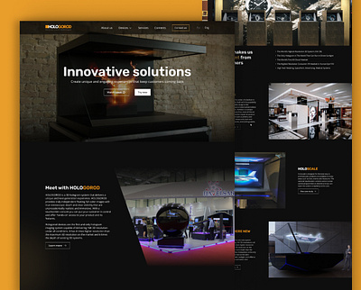 Hologorod website black gradient hologram modern new redesign ui ux web design website