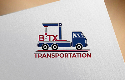 BTX TRANSPORTATION LOGO DESIGN illustration