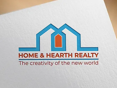 HOME & HEARTH REALTY LOGO DESIGN illustration