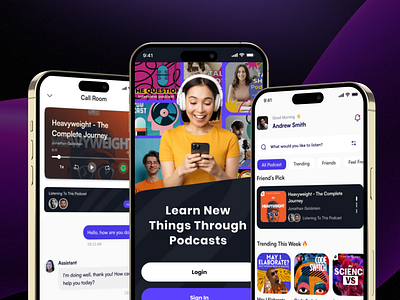 Podcast App- Mobile UI/UX (Join Podcast Together) mobile podcast ui