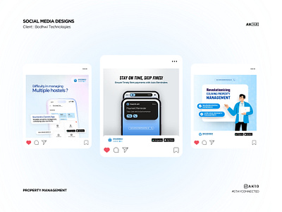 Social Media Designs ak10 application branding client designer graphic design motion graphics property management social media social media design ui
