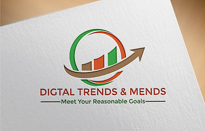 DIGITAL TRENDS & MENDS LOGO DESIGN illustration