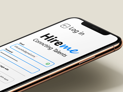 Hireme App Mockup branding graphic design logo