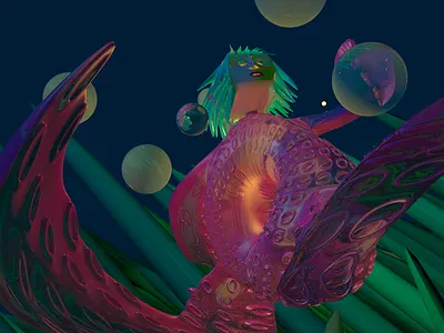 Swim in a Sea of Ache 3d illustration