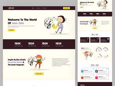 Jazz Coin HTML & Tailwind CSS Web Template bootstrap bootstrap website cryptocurrency design html html website jazz coin landing page meme crypto meme template memecoin memecoins meme token tailwindcss ui uiux web design web template website design website template