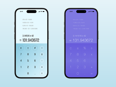 100 days of UI Challenge: day 4 calculator native mobile ui