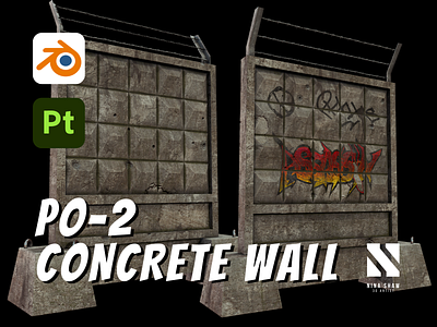 PO2 Concrete Wall 3d
