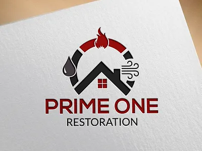 PRIME ONE RESTORATION LOGO DESIGN illustration