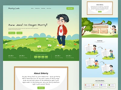 Morty Meme Coin HTML & Tailwind CSS Web Template bootstrap bootstrap website cryptocurrency design html html website meme crypto meme template memecoin memecoin website memecoins morty coin morty memecoin tailwindcss token ui web design web template website template