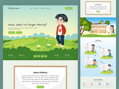 Morty Meme Coin HTML & Tailwind CSS Web Template bootstrap bootstrap website cryptocurrency design html html website meme crypto meme template memecoin memecoin website memecoins morty coin morty memecoin tailwindcss token ui web design web template website template