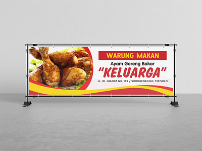 Banner Design "Ayam Goreng Keluarga" advertising banner banner design brand identity branding graphic design visual design